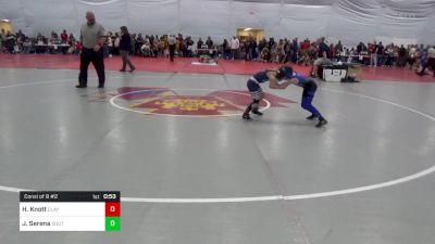 54 lbs Consi Of 8 #2 - Hudson Knott, Claysburg vs Joshua Serena, South Park