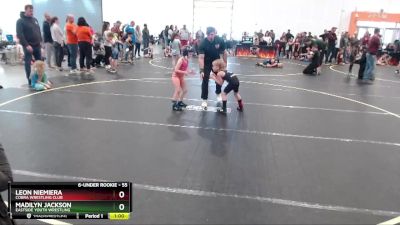 55 lbs Round 3 - Madilyn Jackson, Eastside Youth Wrestling vs Leon Niemiera, Cobra Wrestling Club