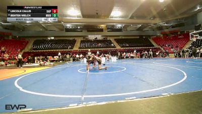 126 lbs Champ. Round 1 - Lincoln Callis, SAND SPRINGS vs Benten Welch, WOODLAND