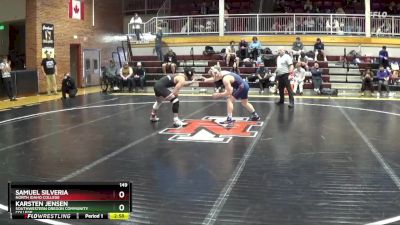 149 lbs Semifinal - Karsten Jensen, Southwestern Oregon Community College vs Samuel Silveria, North Idaho College