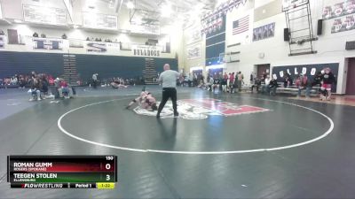 150 lbs Quarterfinal - Roman Gumm, Rogers (Spokane) vs Teegen Stolen, Ellensburg