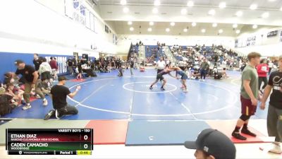 150 lbs Cons. Round 5 - Caden Camacho, Woodbridge vs Ethan Diaz, Rancho Cucamonga High School