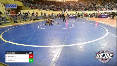 55 lbs Round Of 32 - Beau Bloyed, Carl Albert vs Isaiah Brown, Elgin Wrestling