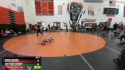 53 lbs Round 3 - Matthew Hansen, Powell Wrestling Club vs Hawk Hecker, North Big Horn Rams