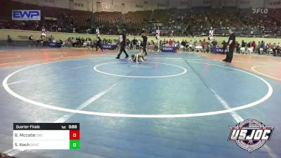 55 lbs Quarterfinal - Brooks Mccabe, Cowboy Wrestling Club vs Stetson Koch, Duncan Demon Wrestling