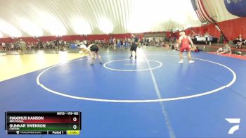 179-182 lbs Round 2 - Gunnar Swenson, Canton vs Maximus Hanson, BBE/Waska