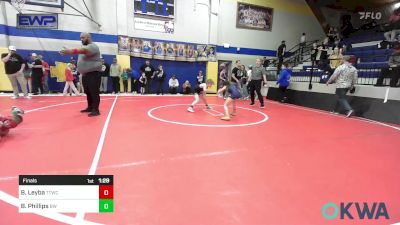 67 lbs Final - Bree Leyba, Team Tulsa Wrestling Club vs Bodey Phillips, Bristow Wrestling