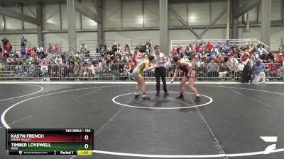 136 lbs Cons. Round 3 - Timber Lovewell, Hays vs Kasyn French, Smoky Valley