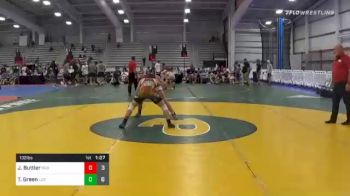 132 lbs Prelims - Joey Buttler, Indiana Outlaws Red vs Travis Green, Los Luchadores