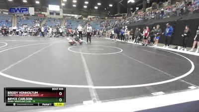 96 lbs Champ. Round 1 - Brody VonHoltum, Black Fox Wrestling Academy vs Bryce Carlson, Derby Wrestling Club