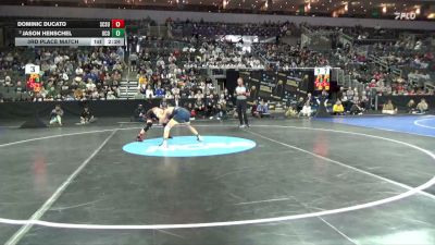 133 lbs 3rd Place Match - Dominic Ducato, St. Cloud St. vs Jason Henschel, Central Okla.