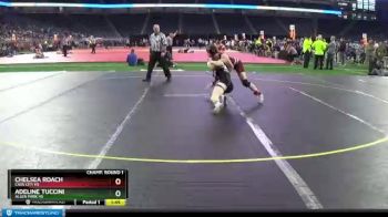 Girls - 125 lbs Champ. Round 1 - Chelsea Roach, Cass City HS vs Adeline Tuccini, Allen Park HS