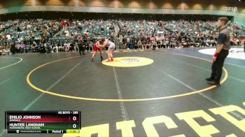 285 lbs Semifinal - Emilio Johnson, Oakdale vs Hunter Langham, Harrisburg High School