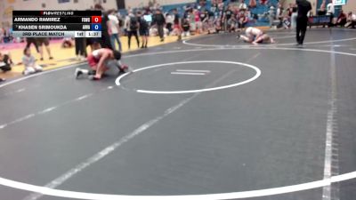 100 lbs 3rd Place Match - Armando Ramirez, Fighting Squirrels Wrestling Club vs Khasen Srimoukda, All In Wrestling Academy