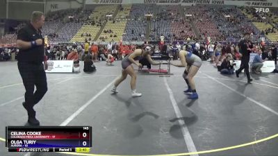 145 lbs Semis & 3rd Wb (16 Team) - Olga Turiy, Aurora vs Celina Cooke, Colorado Mesa University