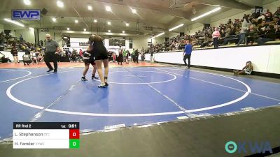 110 lbs Rr Rnd 2 - Lucas Stephenson, Grove Takedown Club vs HollyJo Fansler, Verdigris Youth Wrestling