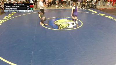 100 lbs Champ. Round 2 - Madilyn Becker, Unattached vs Audrey Morss, Unattached