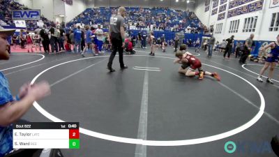 85 lbs Consi Of 4 - Evan Taylor, Little Axe Takedown Club vs Sawyer Ward, Red Ryder Wrestling Club