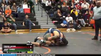 195 lbs Champ. Round 2 - Treese Jacobs, Spring Valley vs Jerry Juarez, Mojave