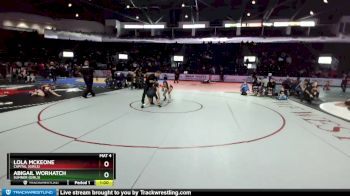 Girls 125 lbs Cons. Round 3 - Abigail Worhatch, Sumner (Girls) vs Lola McKeone, Capital (Girls)