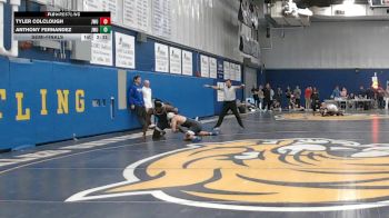 197 lbs Semifinal - Tyler Colclough, Johnson & Wales (RI) vs Anthony Fernandez, Johnson & Wales (RI)