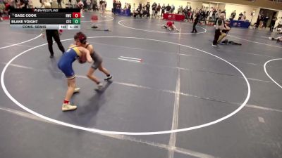 14U - 115 lbs Cons. Semis - Gage Cook, Hastings Wrestling Club vs Blake Voight, CP Takedown Club