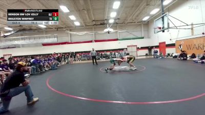 138 lbs Round 4 (6 Team) - Braxton Winfrey, Tongue River vs Benson BW LOV Jolly, Glenrock