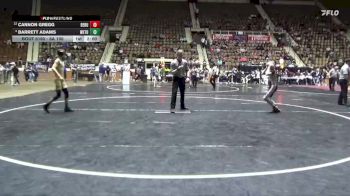 6A 106 lbs Quarterfinal - Cannon Gregg, Benjamin Russell vs Barrett Adams, Wetumpka
