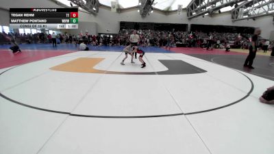 73-M lbs Consi Of 16 #1 - Tegan Rehm, Team Tugman vs Matthew Pontano, Williamstown Braves Youth Wrestling