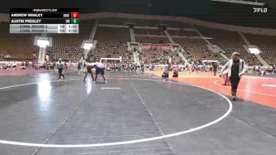 285 lbs Cons. Round 2 - Austin Presley, Montevallo vs Andrew Whaley, Unattached