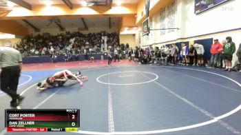 165 lbs Round 3 - Dan Zellner, Camp Verde vs CORT PORTER, Mogollon