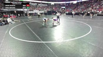 Girls 120 lbs Quarterfinal - Angie Bianchi, Two Rivers-Girls vs Anna Behling, Bay Port-Girls