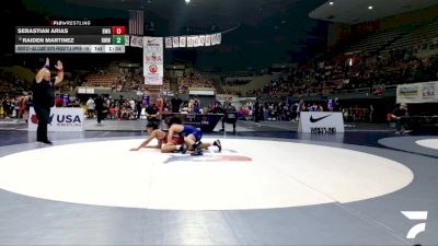 All Cadet Boys Freestyle Upper - 144 lbs Champ. Round 1 - Sebastian Arias, Brawley Wrestling Academy vs Raiden Martinez, Red Wave Wrestling