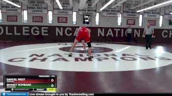 174 lbs Round 5 - Samuel West, Central vs Brandt Bombard, Augsburg