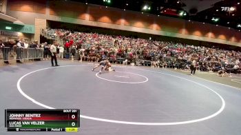 126 lbs Champ. Round 1 - Johnny Benitez, Redwood -Visalia vs Lucas Van Velzer, Oak Ridge