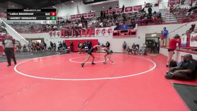 JH 89 lbs Semifinal - Audrey Serbantez, KINGFISHER JH vs Laela Bradshaw, HARRAH JH