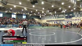 126 lbs Semifinal - Abram Motoya, Temecula Valley vs Taylor Blumhoefer, Murrieta Valley