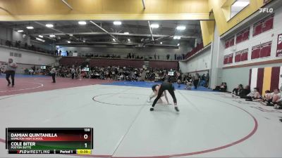 138 lbs Cons. Round 2 - Damian Quintanilla, Hamilton High School vs Cole Biter, Poston Butte