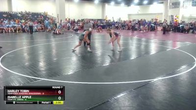 105 lbs Round 7 (8 Team) - Harley Tobin, Team Iowa Sunshine Smackdown vs Isabelle Apple, Team STL Green