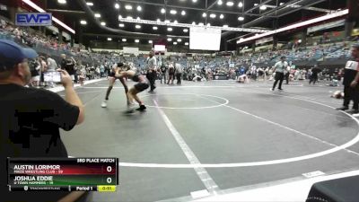 110 lbs 3rd Place Match - Austin Lorimor, Maize Wrestling Club vs Joshua Eddie, U Town Hammers