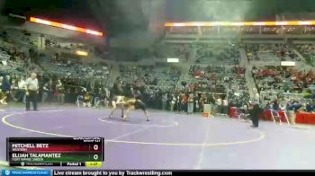 152 lbs Quarterfinal - Mitchell Betz, Western. vs Elijah Talamantez, Fort Wayne Snider