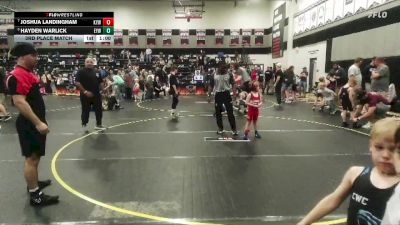 55 lbs 3rd Place Match - Hayden Warlick, Suplex City Raptors vs Joshua Landingham, Knights Youth Wrestling