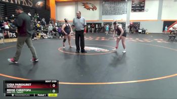 190 lbs Cons. Round 2 - Reese Christoph, Iowa City, Liberty vs Lydia Parkhurst, Waterloo West