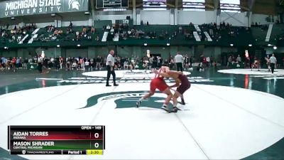 149 lbs Semifinal - Mason Shrader, Central Michigan vs Aidan Torres, Indiana