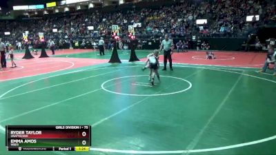 75 lbs Quarterfinal - Ryder Taylor, Unattached vs Emma Amos, WBD3