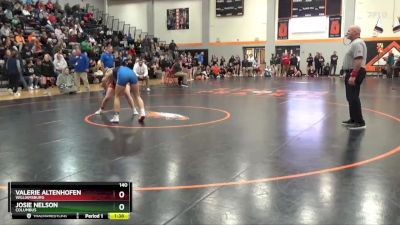 140 lbs Quarterfinal - Josie Nelson, Columbus vs Valerie Altenhofen, Williamsburg