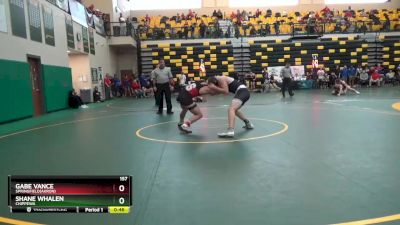 157 lbs Cons. Round 3 - Gabe Vance, SPRINGFIELD(Akron) vs Shane Whalen, CHIPPEWA