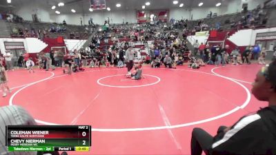 61-62 lbs Round 1 - Coleman Wiener, Terre Haute Northside vs Chevy Nierman, Perry Meridian WC