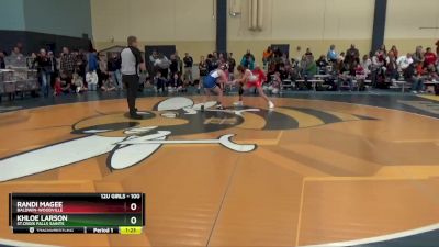 100 lbs Quarterfinal - Randi Magee, Baldwin-Woodville vs Khloe Larson, St.Croix Falls Saints