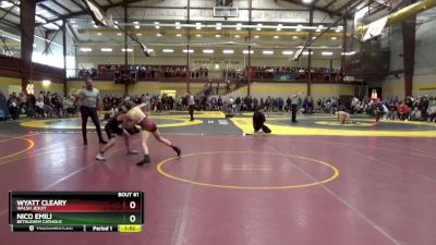 106 lbs Champ. Round 2 - Wyatt Cleary, Walsh Jesuit vs Nico Emili, Bethlehem Catholic